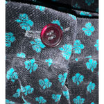 Susan Bristol Vintage  Brushed Velvet Midi Skirt Womens Size 8 Green Black Zip Photo 6