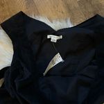 American Eagle Corduroy V Neck Belted Mini Dress In Black Photo 2