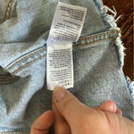 American Eagle cropped distressed denim jacket with hood XS Photo 2