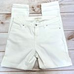 Boston Proper Newport Slim Straight White Denim High Rise Jeans Size 12 Photo 3