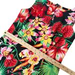 VTG Womens Tropical Print Dress Size 8 Floral Resort Wear Vacation Maximalist Green Photo 9