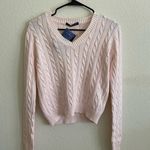 Brandy Melville Light Pink V Neck Sweater Photo 0