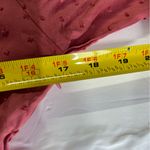 Lulus  rayon Swiss dot deep v-neck tiered mini dress dusty rose lace M skater Photo 9