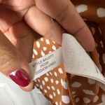 J. Crew Drapey Ruffleneck Top in Brushstroke Printed 365 Crepe XS Orange Photo 4