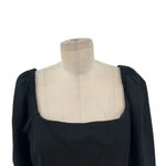 Boden Square Neck Mini Jersey Dress Black Long Sleeve Size 12L Tall‎ Photo 3