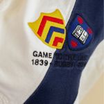 Rugby Ralph Lauren White Polo Shirt Blue Collar Game To The Last 2004‎ Medium Photo 7
