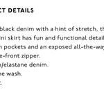 Madewell Denim Utility Zip Skirt in Black Frost Photo 5