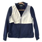 Ralph Lauren Women's Active Sweater Jacket Full Zip Color Block Navy White M Photo 0