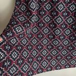 Loft NWT  jacquard mod quilted shift dress burgundy & navy Photo 4