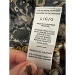 Natori  Silky Satin Pajama Pants Size Large Floral Black Gold Drawstring Lounge Photo 8