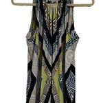 Alfani women’s multi color geometric tank with silver metal strap loose top Lg Photo 0