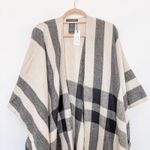 Banana Republic Womens Poncho OS Cashmere Blend Plaid Quiet Luxury Capsule Cozy Photo 1