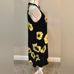 Taylor Toss Yellow Poppy Halter sheath dress Black Size 8 Photo 5
