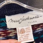 Vintage Multicolor Knit Sweater Vest Blue Size L Photo 3