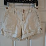 Buckle BKE Payton Stretch Shorts Women Size 24 Vanilla Cuffed Denim EUC Y2K Boho Photo 0