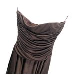 Blondie Nites Vintage Fit And Flare Juniors Dress Brown 3 Strapless Pleated Y2K Photo 3