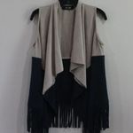 DO+BE   Two Tone Fringe Suede Vest Photo 0