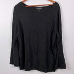 Lane Bryant plus size 14/16 solid black flare sleeve sweater Photo 0