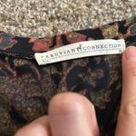 Peruvian Connection  Pima Cotton Floral V-Neck Blouse Size Medium Photo 3