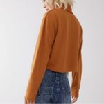 True Religion  Turtleneck Raw Hem Gold Crop Top size Medium Photo 1