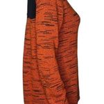 Haiku Sweater Womens Size S Orange Black Marled Knit Crochet Accents Square Neck Photo 1