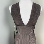 Ronny Kobo Black Quartz Lait Stretch Ribbed Knit Cut Photo 2