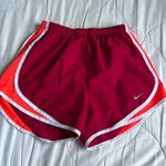 Nike  Red and Orange Dri-fit Shorts Photo 0