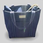 L.L.Bean Vintage RARE navy blue Boat and Tote bag cotton preppy nautical USA Photo 0