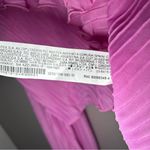 ZARA NEW  pink ruffled & pleated cold shoulder cropped blouse women’s size medium Photo 10