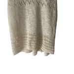 Arizona Jeans Women's Size Medium Cream Open Knit Coastal Top Photo 2