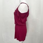 Aeropostale  Solid Ruffled Cold-Shoulder Romper Photo 2