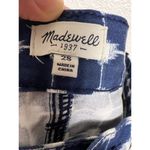 Madewell Navy Blue White Geo Print Cut-Off Mid Rise Shorts Size 28 Photo 5