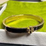 Tory Burch NWOT Black and Gold Hinged Bracelet Photo 1