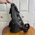 Adrienne Vittadini  black faux leather embossed backpack Photo 3