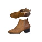 Maurice's Alora Cognac Brown Side Slit Contrast Ankle Boots Photo 3