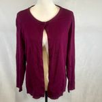 Torrid luxe cozy wine burgundy crewneck cardigan sweater size 1 Photo 1