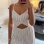 Hollister  Romper Cut-Out Striped Stomach White Red Blue Photo 0