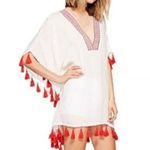 Show Me Your Mumu Trace Diamond Head Embroidered Tassel Fringe Detail Swim Cover Photo 2