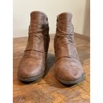 Rikita Women's Brown Faux Suede Buckle Ankle Boots Block Heel Size 10 M Photo 1