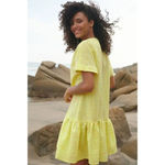 Anthropologie  Corey Lynn Calter Yellow  Mariah Textured Mini Dress Size Medium Photo 3