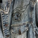 Betty Barclay Womens Denim Jacket Embroidered Beaded Floral Vintage Retro Y2K M Blue Size M Photo 1