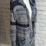 American Eagle Women’s Cozy Hooded Fringed Boho Cardigan Sweater Size Medium Photo 2