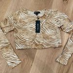 Motel Rocks  Heloise Crop Top in Desert Terrain Tan Photo 0