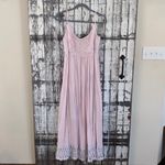 Motherhood Maternity Maternity blush pink crochet detail maxi dress Photo 3