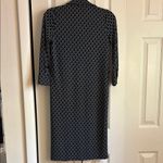 Talbots Classic Blue and White Geometric Print Midi Shirt Dress Size P Photo 6
