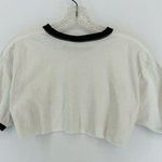 Bayside Heavyweight Ringer Cropped T Shirt The Beach Medium White Photo 5