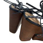 Jacquemus Pilotis Platform Sandals Women’s Size 38 Navy Leather Wrap Heels Photo 12