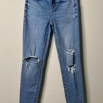 American Eagle  Blue Distressed Hi-Rise Jegging Jeans Women's 4 Regular Photo 0