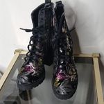 Steve Madden Floral Heeled Combat Boots Size 7 Photo 0