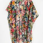 Do Everything In Love Multicolor Floral Frayed Hem Kimono Top Women's One Size Photo 0
